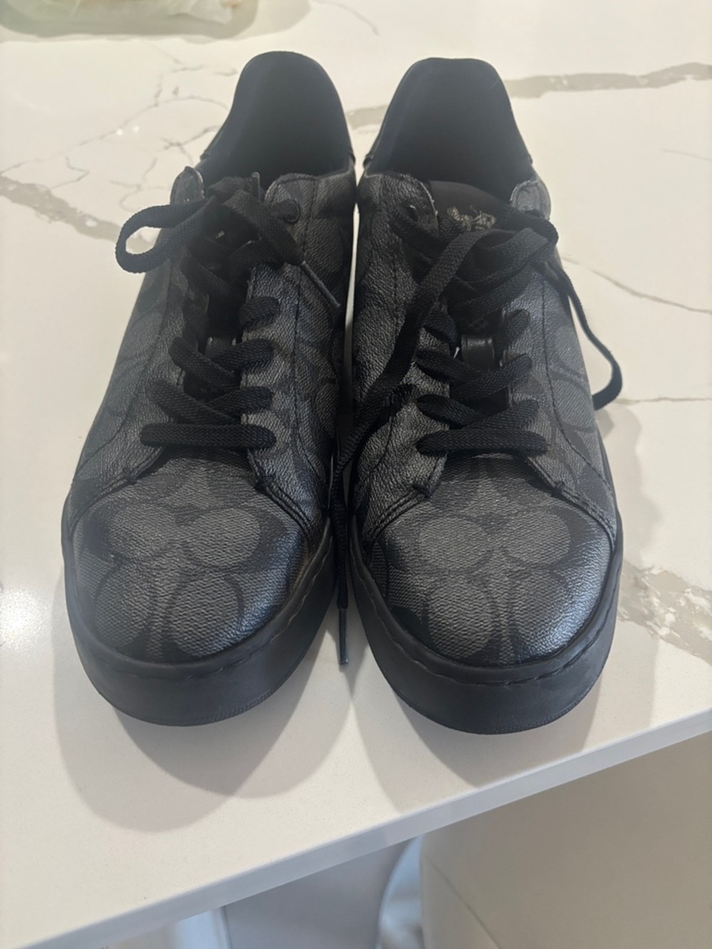 Coach Black Signature C Canvas Low-Top Sneakers - Picture 2 of 3